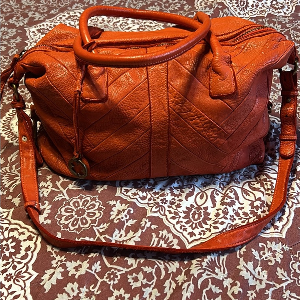 Lucky Brand Vibrant Orange Satchel